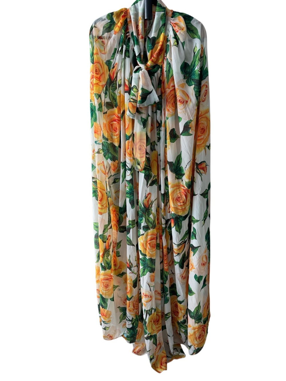 Yellow Rose Print Maxi Dress/Skirt